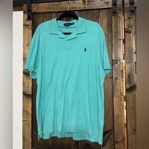 Polo by Ralph Lauren Men's Aqua Polo Shirt